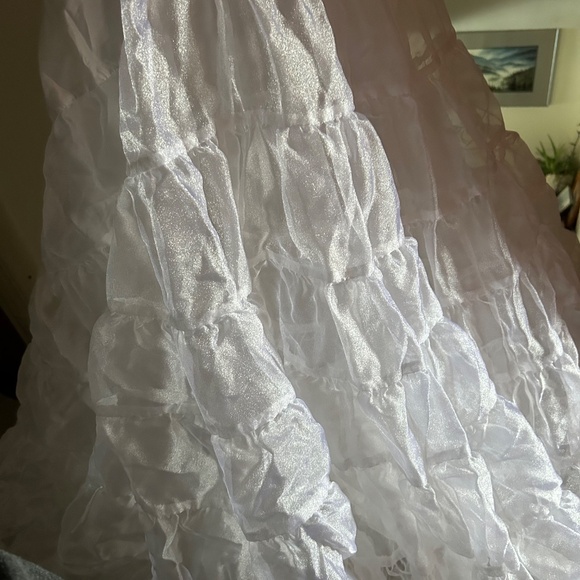 ❄️White double-layered nylon crinoline/petticoat - Picture 8 of 10